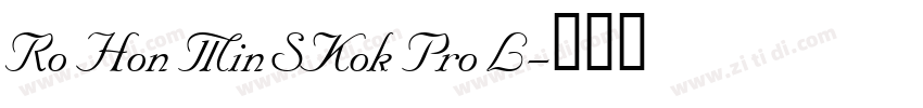 Ro Hon MinSKok Pro L字体转换